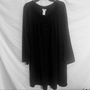 Liz and Co night gown. Black-Size 2X
